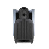 Hoxter - Teplovzdušná krbová vložka - KV HAKA 67/51h, horevýsuvné dvierka, oceľový výmenník 90°, čierne, jednoduché presklenie - 12 kW