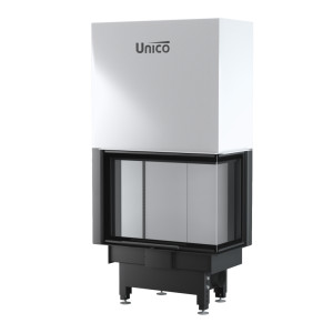 UNICO - Teplovzdušná krbová vložka - zdvih - DRAGON 2B XL LIFT (Raster), 4-13 kW