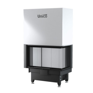 UNICO - Teplovzdušná krbová vložka - DRAGON 4 B SLIM LIFT (Raster), 4-14 kW