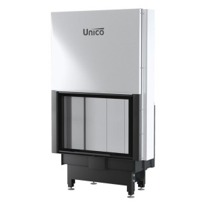 UNICO - Teplovzdušná krbová vložka - zdvih - DRAGON 6 XXL LIFT (Raster), 4-12 kW
