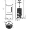 Haas+Sohn - Teplovzdušné krbové kachle na pelety - HSP 7 II GRANDE RLU DE LUXE, červená - 2,4-8,2 kW