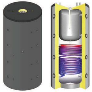 SCHINDLER+HOFMANN - Kombinovaná akumulačná nádrž s výmenníkom THKE1500 s izoláciou